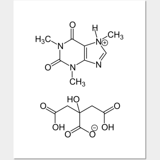 Coffee molecule Posters and Art